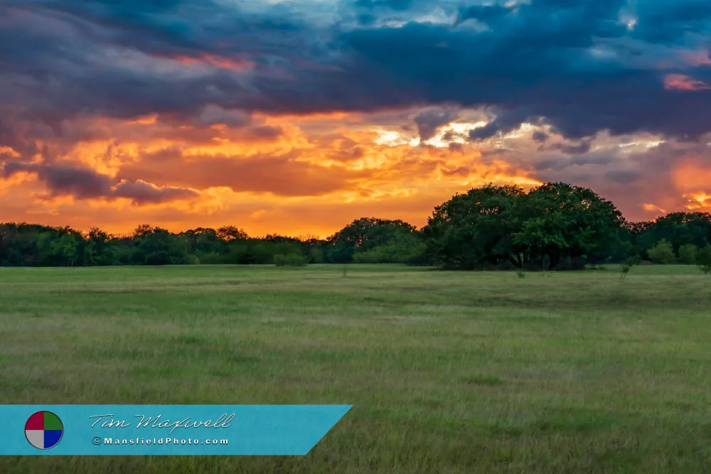 Sunset just outside Mansfield, TX