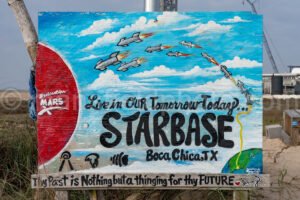 Spacex Sign At Boca Chica A4-29855 - Mansfield Photography