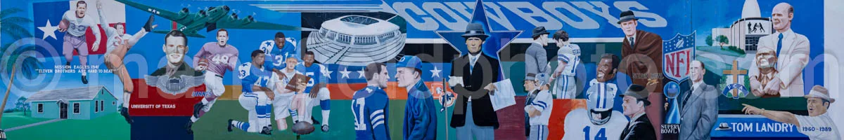 Tom Landry Mural in Mission, Texas A4-30083