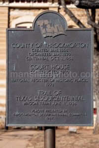 Throckmorton, Texas, Throckmorton County Courthouse A4-30567 - Mansfield Photography