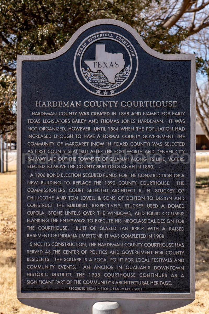 Quanah, Texas, Hardeman County Courthouse A4-30679