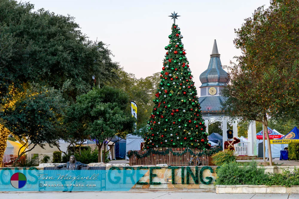 Downtown Square At Christmas
