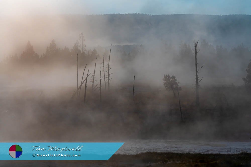 Fog on the Firehole River in Yellowstone National Park