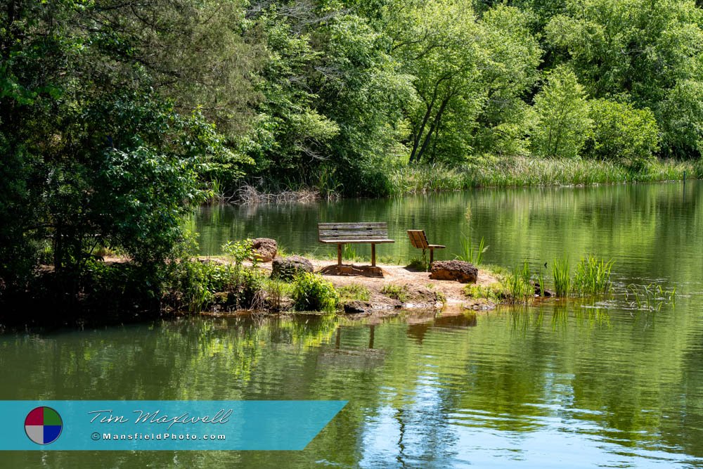 Tiny Island With Benches At Tyler State Park
