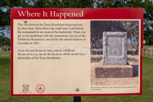 First Shots Of The Texas Revolution Marker In Gonzales, Texas A4-35106 - Mansfield Photography