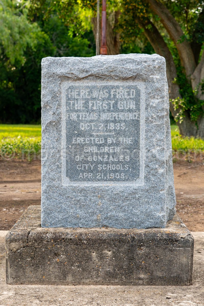 First Shots Of The Texas Revolution Marker In Gonzales, Texas A4-35113