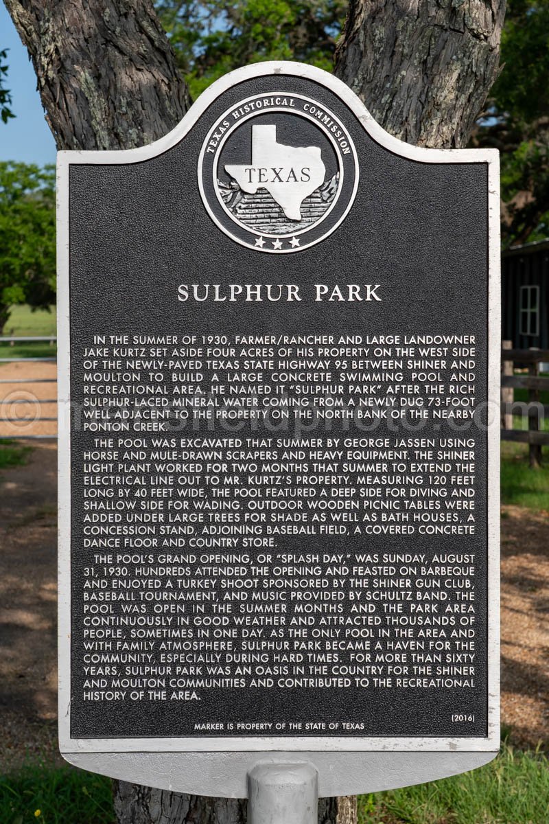 Sulphur Park In Shiner, Texas A4-35278