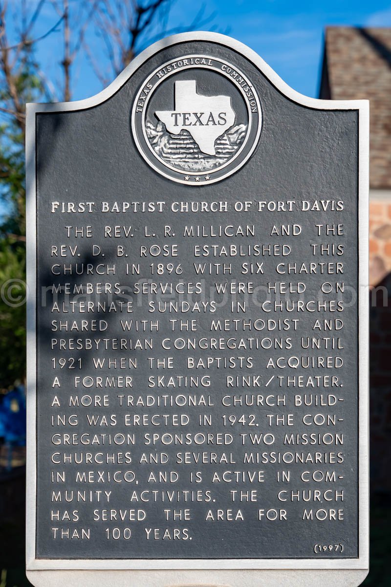 First Baptist Church In Fort Davis, Texas A4-35852