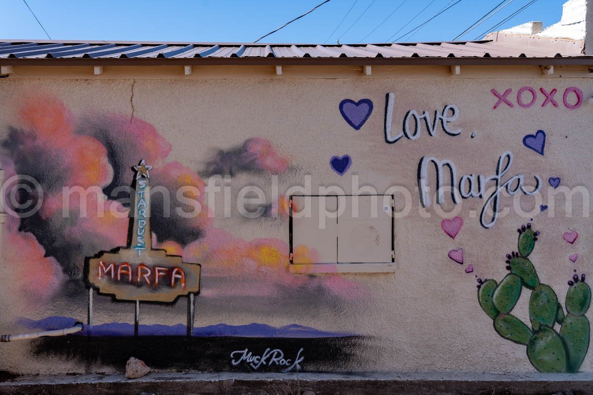 Love Marfa Mural In Marfa, Texas A4-35890