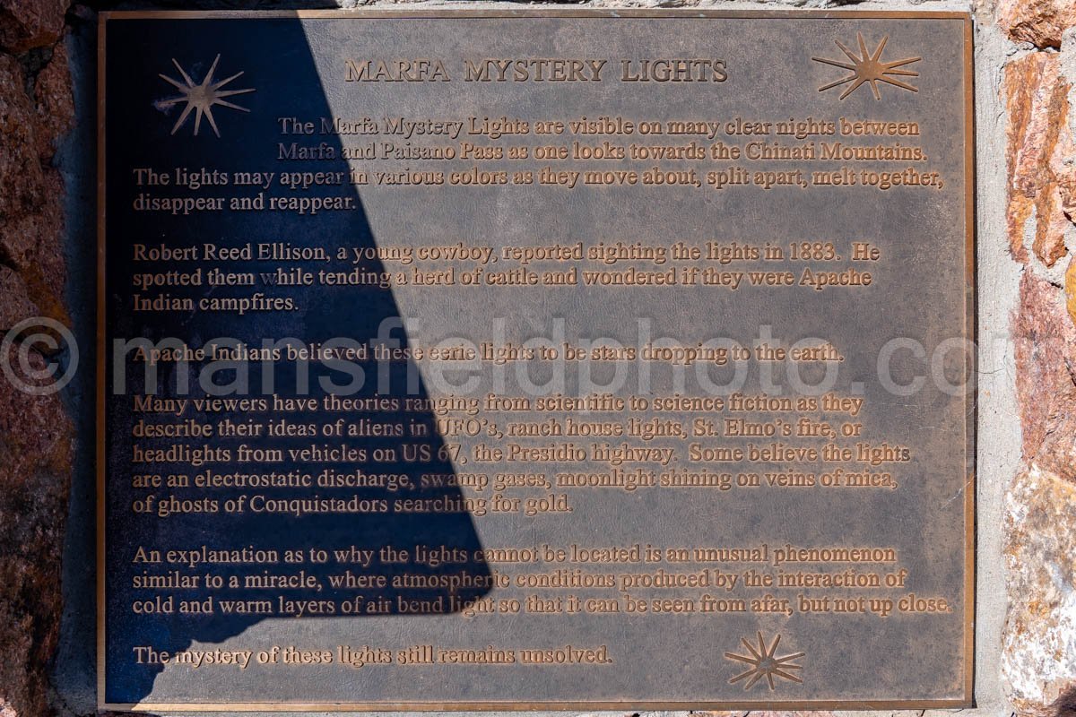 Marfa Lights Viewing Area, Texas A4-35901