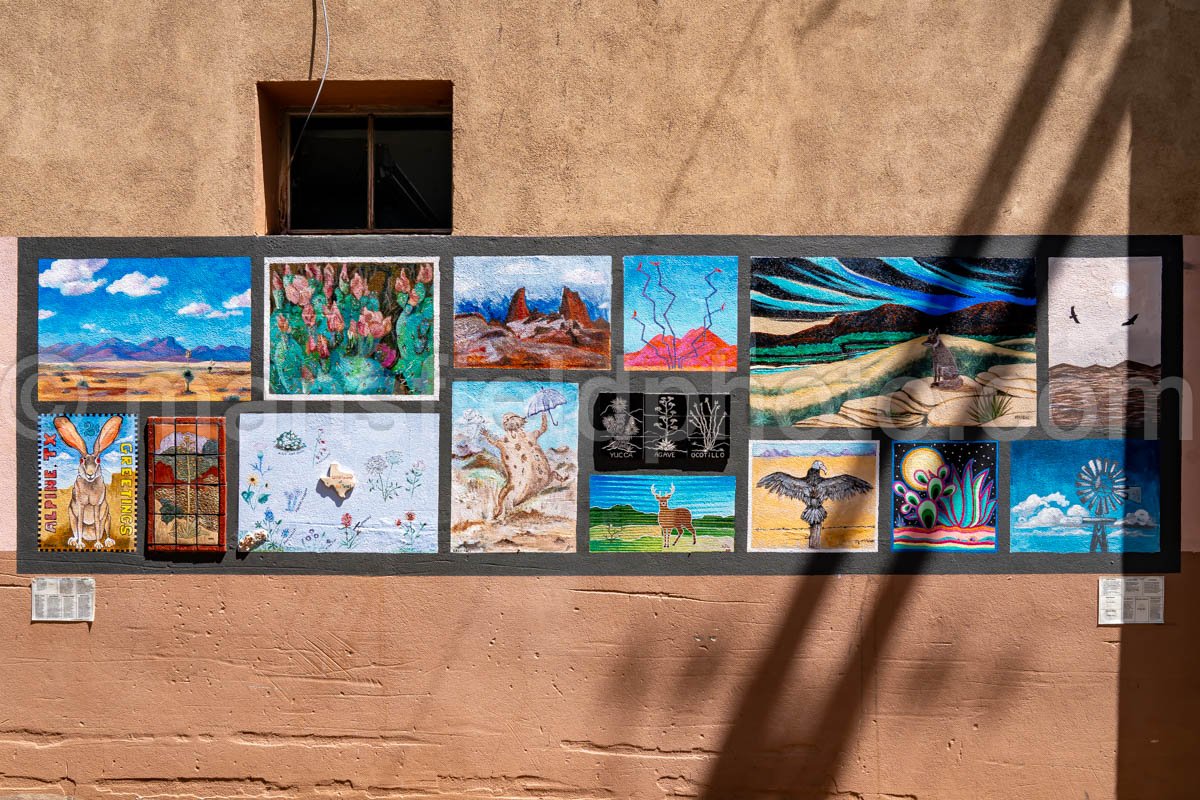 Greetings From Alpine Mural In Alpine, Texas A4-35943