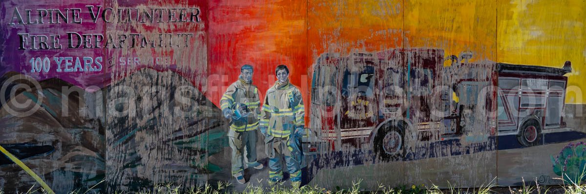 Fire Department Mural In Alpine, Texas A4-35974
