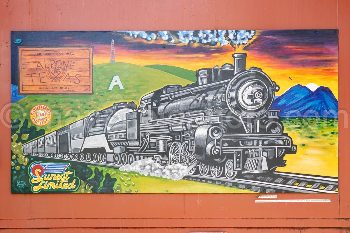 Railroad Mural In Alpine, Texas A4-35980