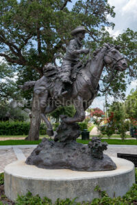 Roundup Statue In Cuero, Texas A4-36557 - Mansfield Photography