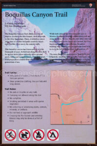 Boquillas Canyon Trail Interpretive Display In Big Bend A4-37072 - Mansfield Photography