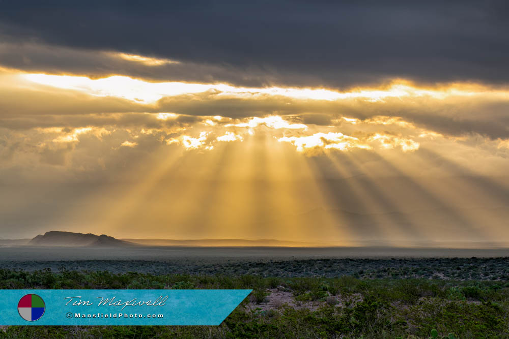 Sunray Sunrise In Big Bend In July