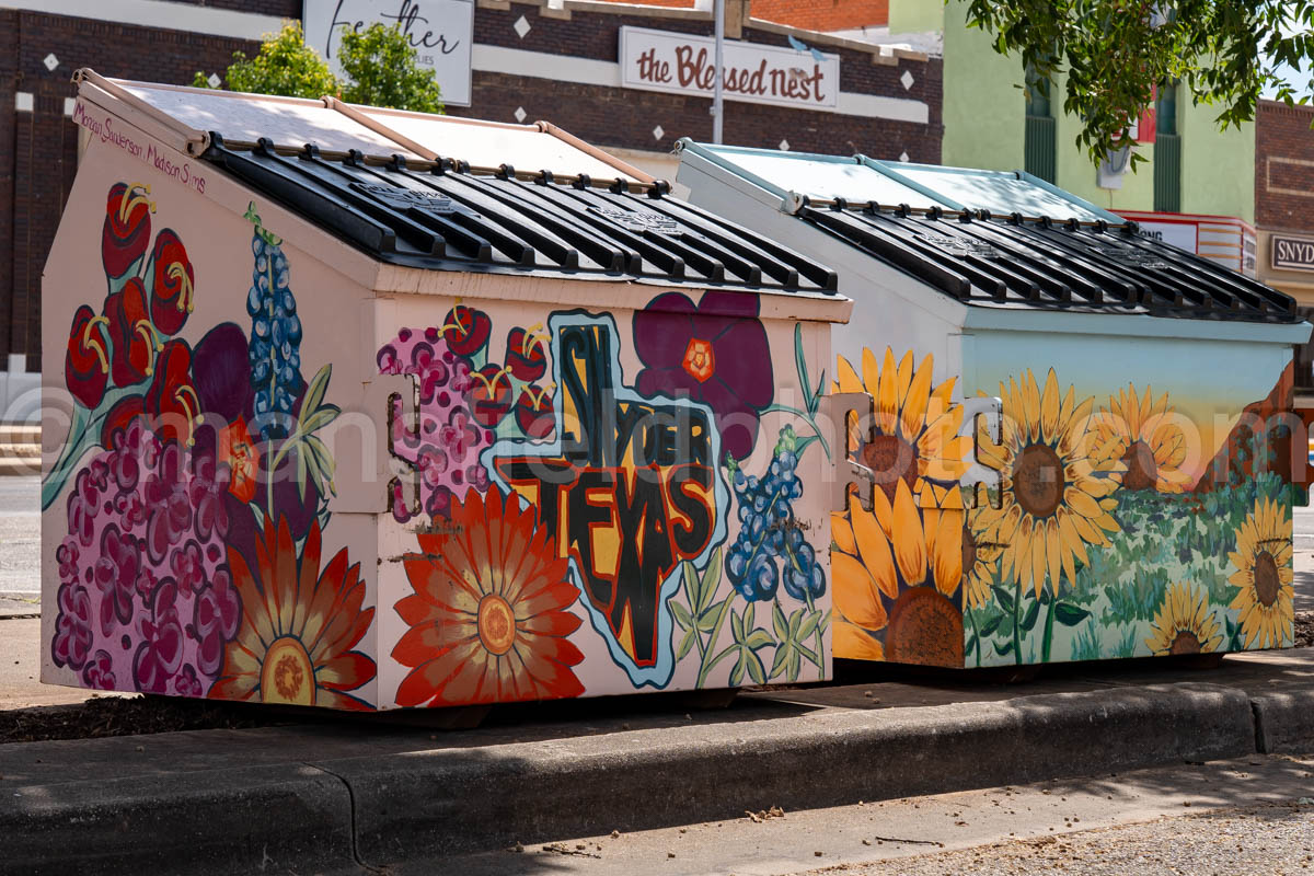Garbage Bin Mural In Snyder, Texas A4-37503