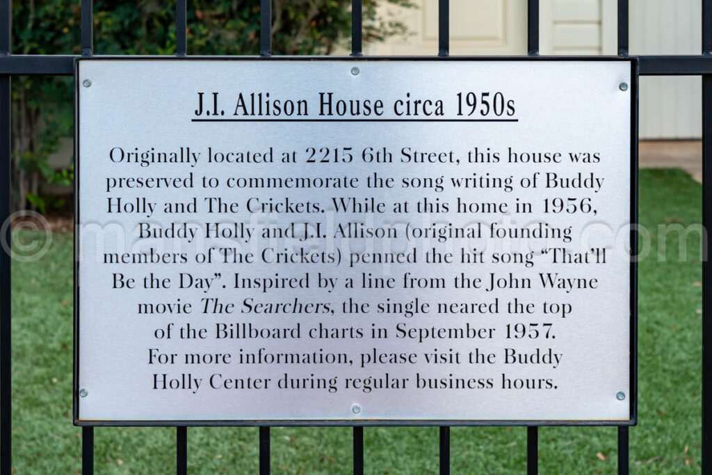 Ji Allison And Buddy Holly House In Lubbock, Texas A4-37624 - Mansfield Photography