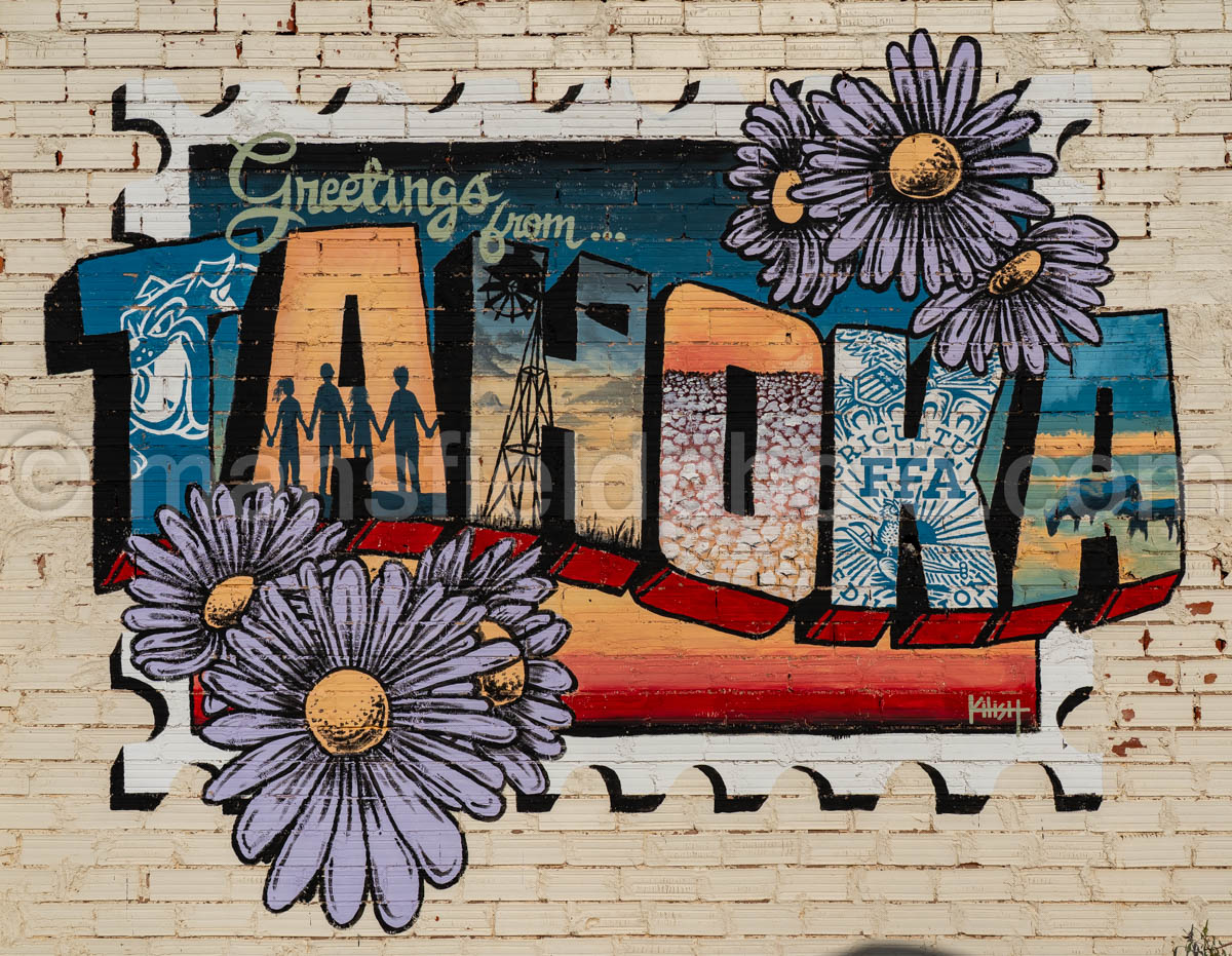 Greetings Mural In Tahoka, Texas A4-37637