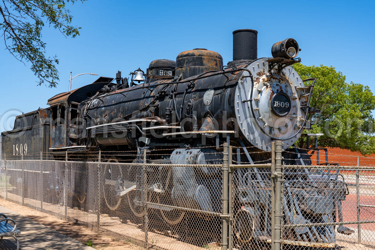 Atsf 1809 Locomotive In Slaton, Texas A4-37829