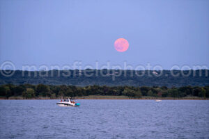Moon Over Lake A4-37841 - Mansfield Photography