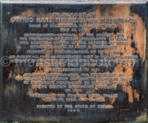 Otfrid Hans Freiherr Von Meusebach Statue In Fredericksburg, Texas A4-38056 - Mansfield Photography
