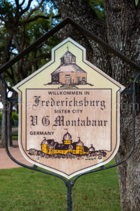 Sister City Sign In Fredericksburg, Texas A4-38062 - Mansfield Photography