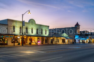 Morning In Downtown Fredericksburg, Texas A4-38185 - Mansfield Photography