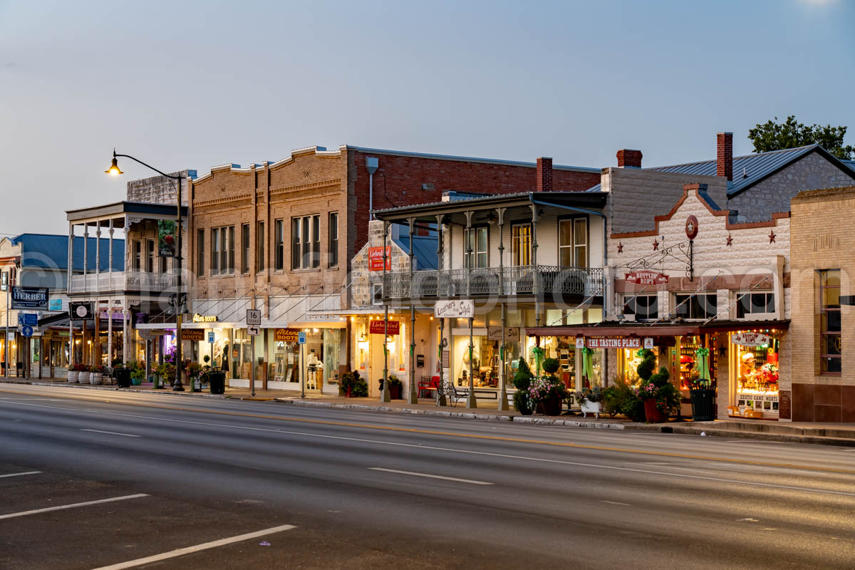 Morning in Downtown Fredericksburg, Texas A4-38187