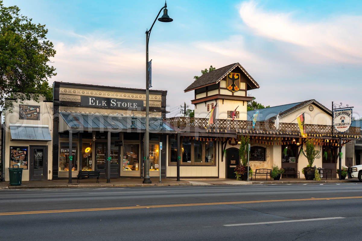 Morning in Downtown Fredericksburg, Texas A4-38196