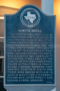 Nimitz Hotel Marker In Fredericksburg, Texas A4-38197 - Mansfield Photography