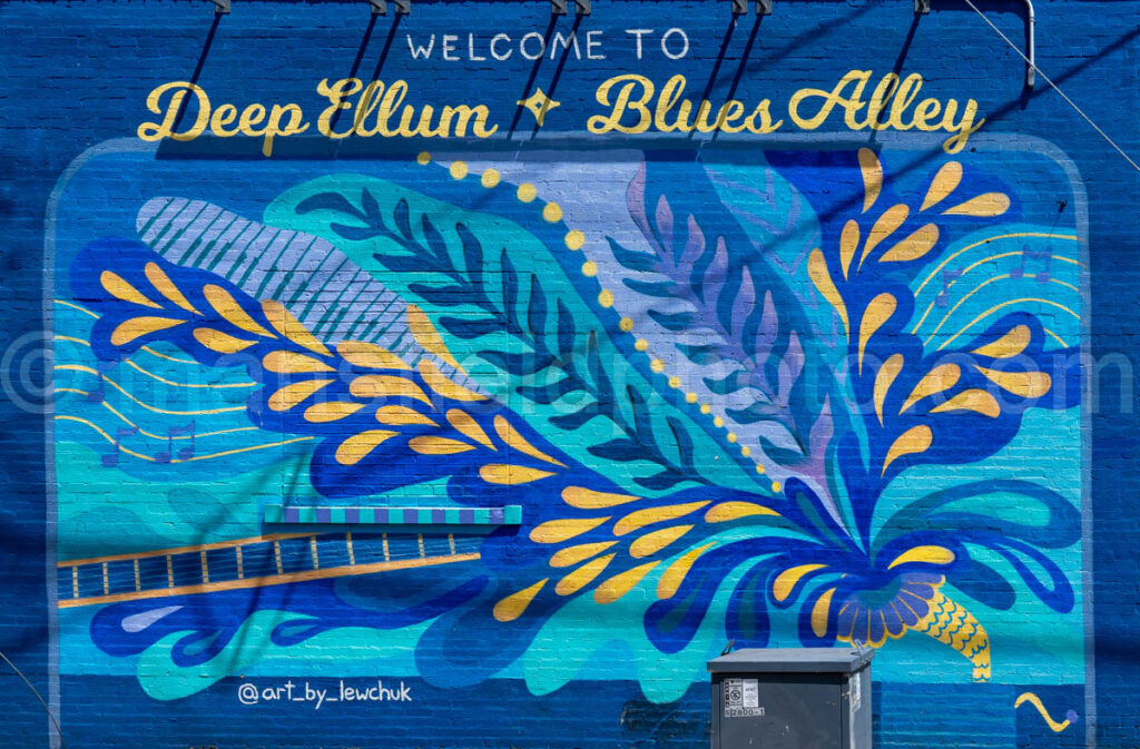 Blues Alley Mural In Deep Ellum, Dallas, Texas A4-38666 - Mansfield Photography