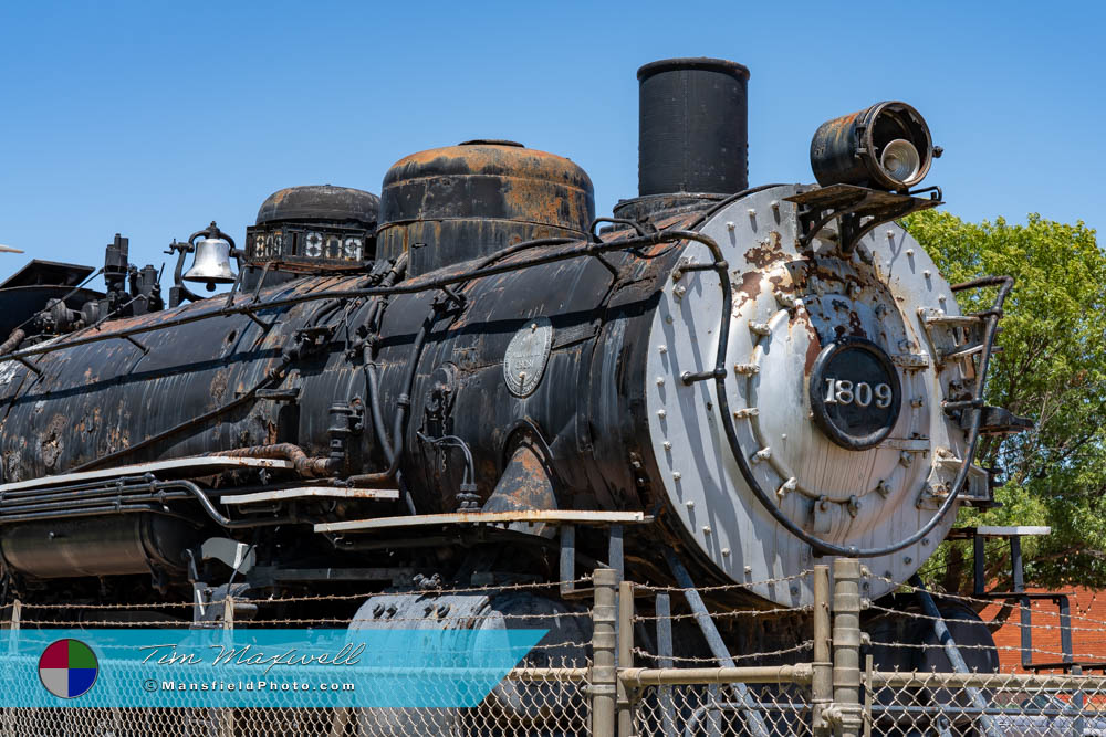 Atsf 1809 Locomotive In Slaton, Texas