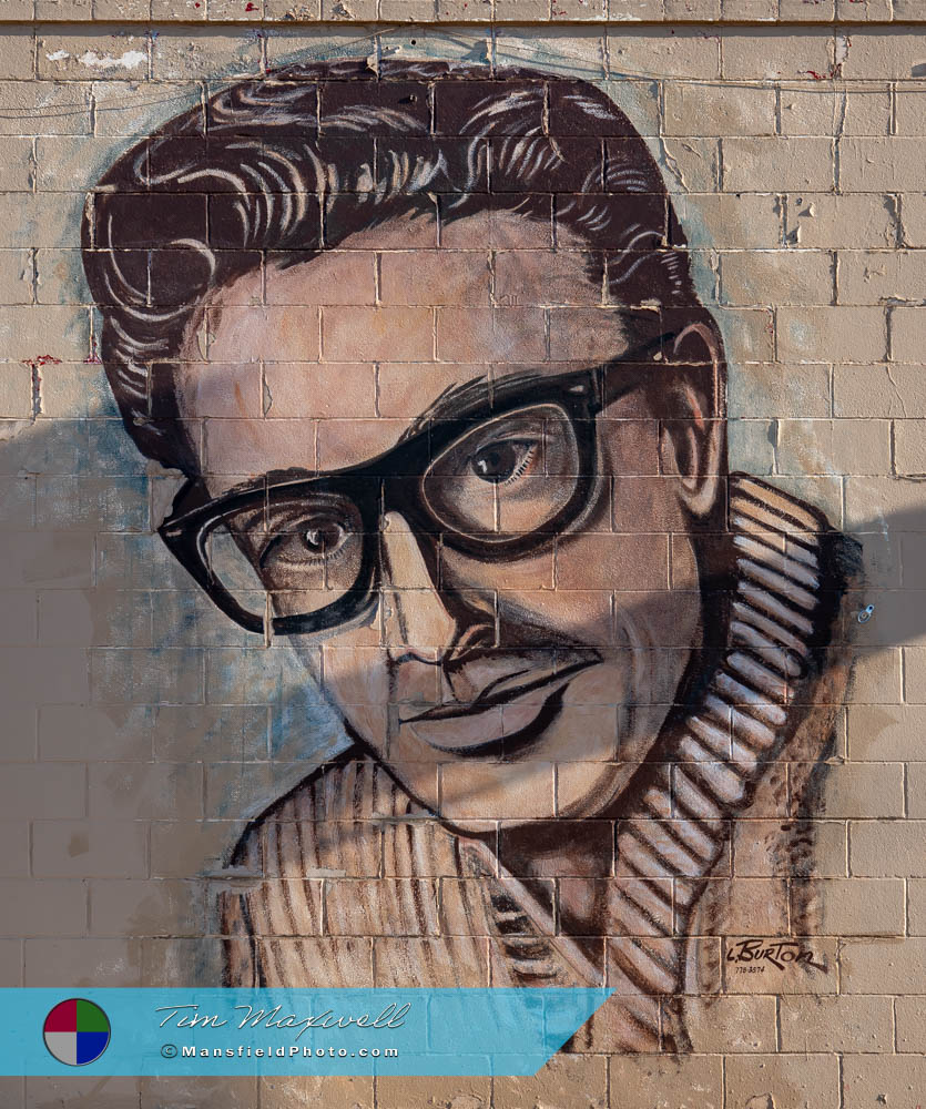 Buddy Holly Mural in Lubbock, Texas