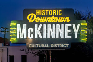 Historic Downtown Sign In Mckinney, Texas A4-38675 - Mansfield Photography