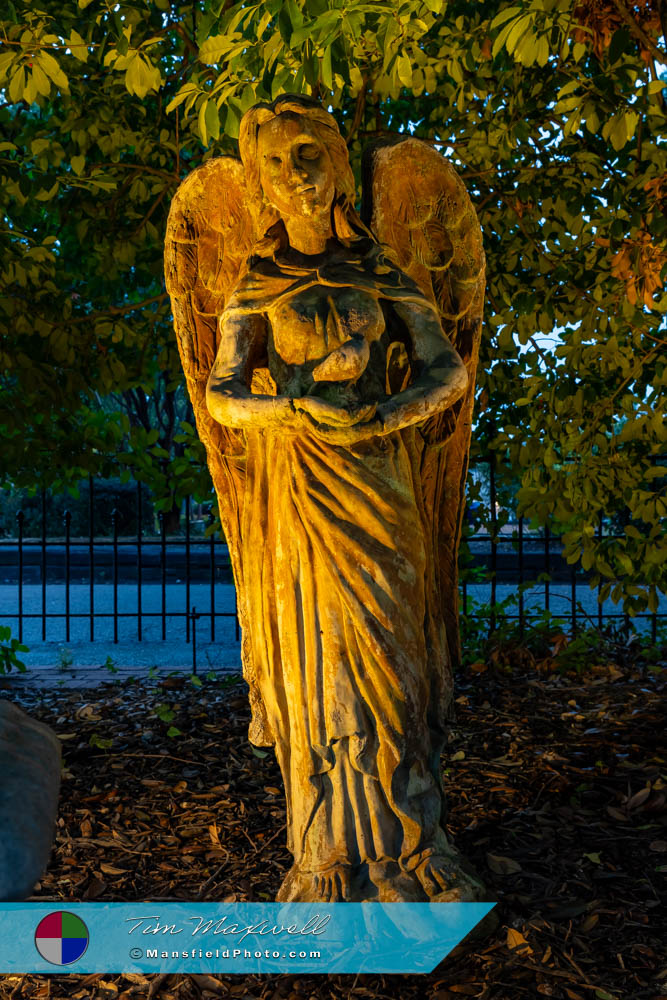 Angel Statue at Heard Craig House in McKinney, Texas